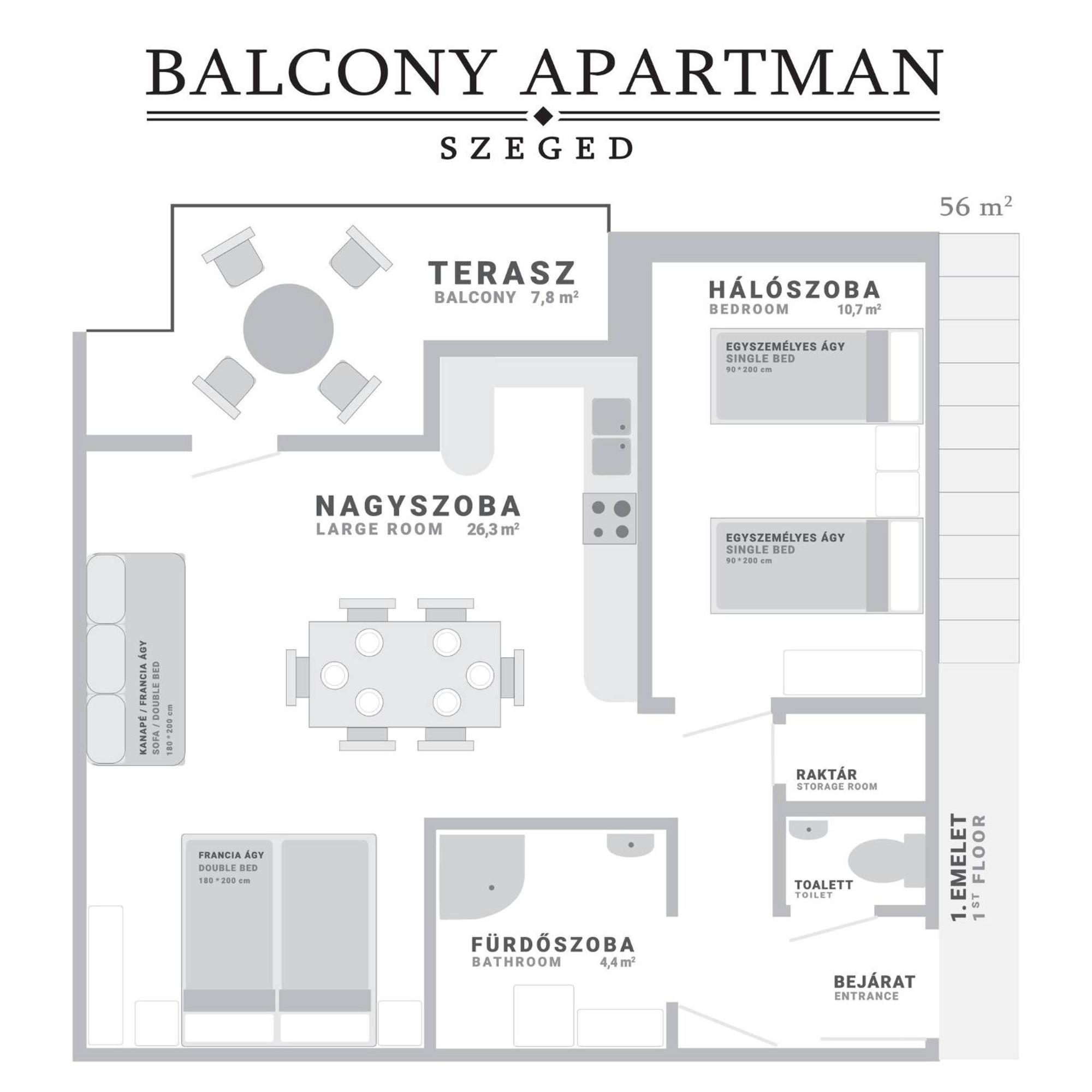 Balcony Apartment *